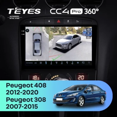 Штатная магнитола Teyes CC4 Pro 360 12/256 Peugeot 408 1 T7 (2012-2020)