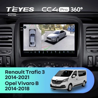 Штатная магнитола Teyes CC4 Pro 360 12/256 Renault Trafic 3 (2014-2021)