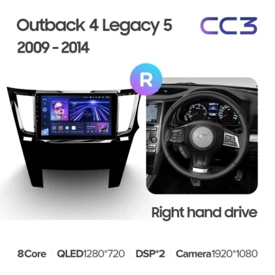 Штатная магнитола Teyes CC3 4/32 Subaru Legacy 5 (2009-2014) Правый руль