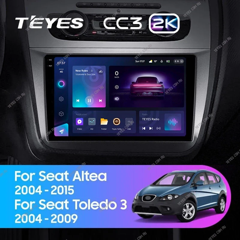 Штатная магнитола Teyes CC3 2K 6/128 Seat Toledo 3 (2004-2009)