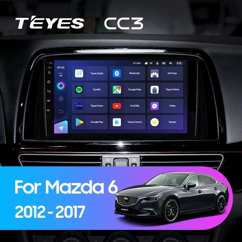 Штатная магнитола Teyes CC3 4/32 Mazda 6 GL GJ (2012-2017) Тип-B