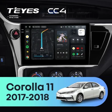 Штатная магнитола Teyes CC4 8/128 Toyota Corolla 11 (2017-2018) F2