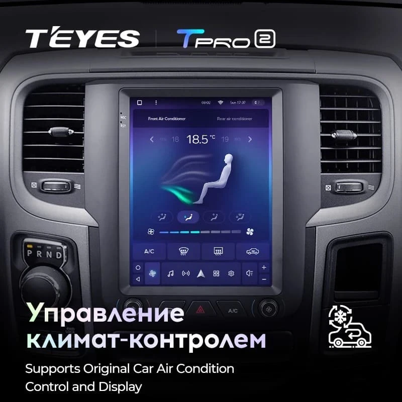 Штатная магнитола Tesla style Teyes TPRO 2 6/128 Dodge Ram 4 IV DJ DS (2013-2019) Тип-B