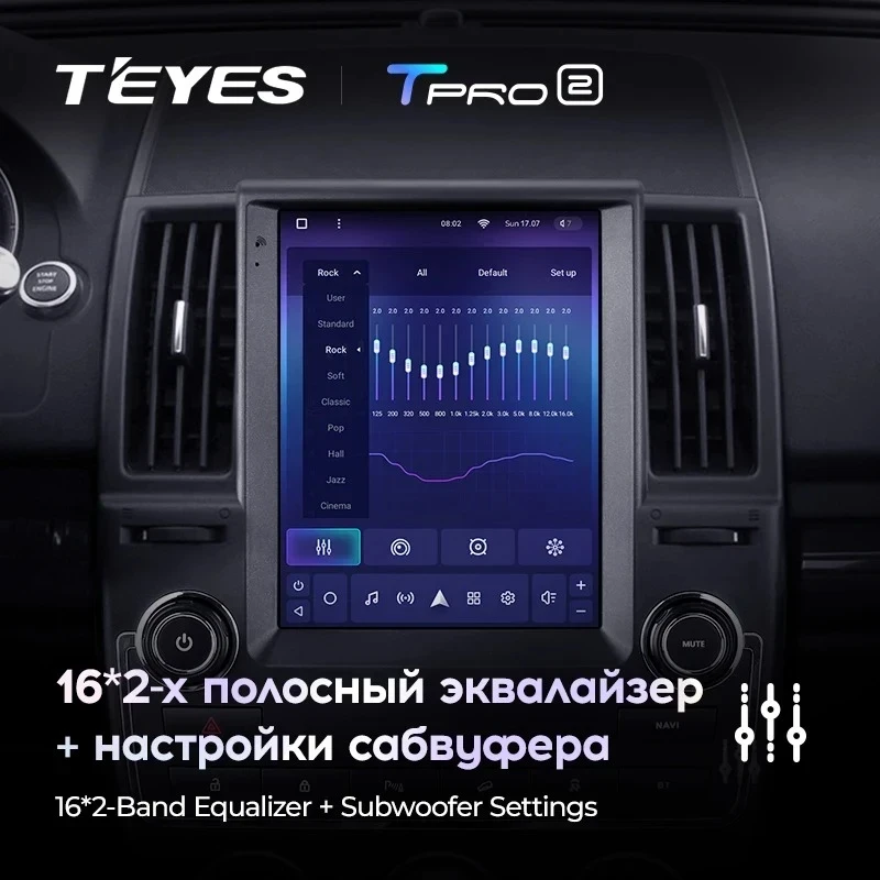 Штатная магнитола Tesla style Teyes TPRO 2 6/128 Land Rover Freelander 2 (2006-2012) Тип-A