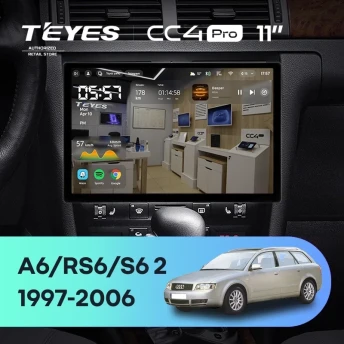 Штатная магнитола Teyes CC4 Pro 12/256 Audi A6 2 (1997-2004) (11")