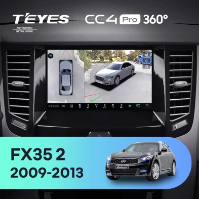 Штатная магнитола Teyes CC4 Pro 360 12/256 Infiniti FX35 2 (2009-2013) Тип-A