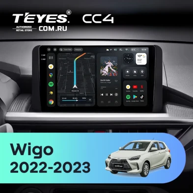 Штатная магнитола Teyes CC4 8/128 Toyota Wigo (2022-2023) F2