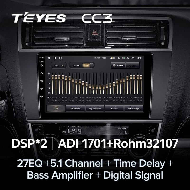 Штатная магнитола Teyes CC3 6/128 Subaru Legacy 6 (2014-2017)