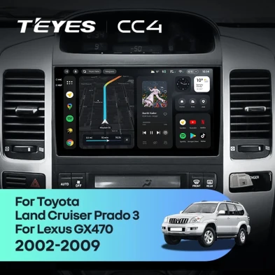 Штатная магнитола Teyes CC4 8/128 Lexus GX470 (2002-2009) F3