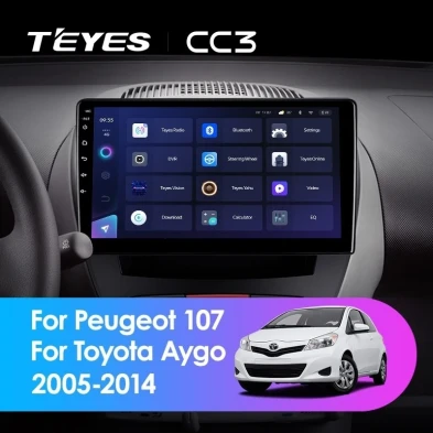 Штатная магнитола Teyes CC3 4/32 Peugeot 107 (2005-2014)