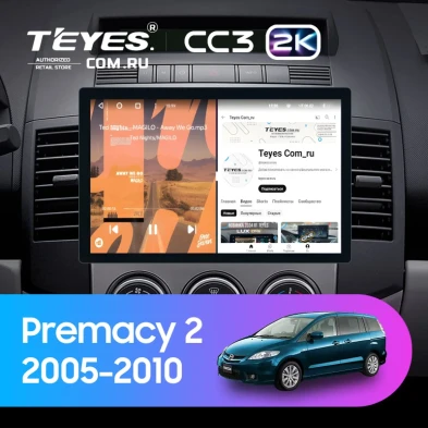 Штатная магнитола Teyes CC3 2K 4/64 Mazda Premacy 2 (2005-2010) (11")