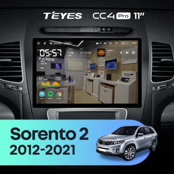 Штатная магнитола Teyes CC4 Pro 12/256 Kia Sorento 2 II XM (2012-2021) F3 (11")