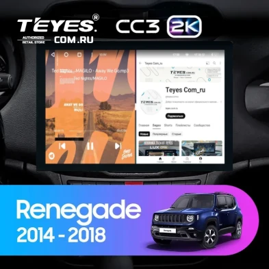 Штатная магнитола Teyes CC3 2K 4/64 Jeep Renegade (2014-2018) (13")