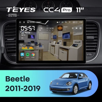 Штатная магнитола Teyes CC4 Pro 12/256 Volkswagen Beetle A5 (2011-2019) (11")