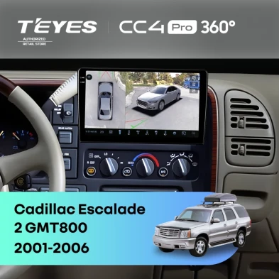 Штатная магнитола Teyes CC4 Pro 360 12/256 Cadillac Escalade 2 GMT800 (2001-2006)