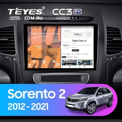 Штатная магнитола Teyes CC3 2K 4/64 Kia Sorento 2 II XM (2012-2021) F3 (11")