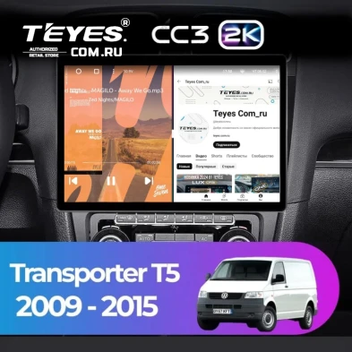 Штатная магнитола Teyes CC3 2K 4/32 Volkswagen Transporter (T5) (2009-2015) (13")
